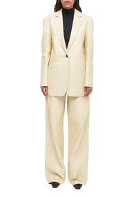 Blazer Mercedes carré en cuir - Vanilla