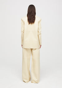 Blazer Mercedes carré en cuir - Vanilla