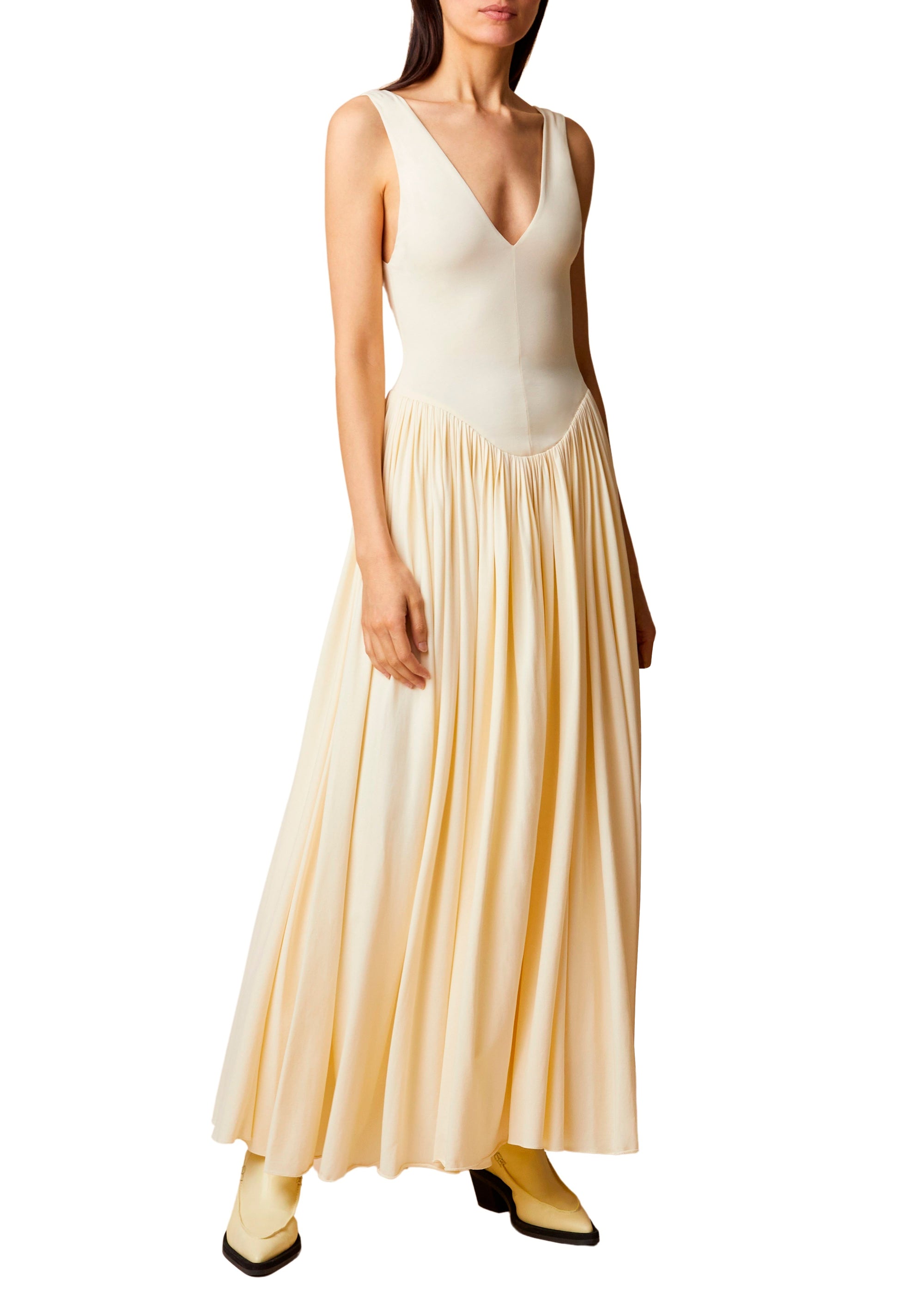 Meryl dress in silk - Cream