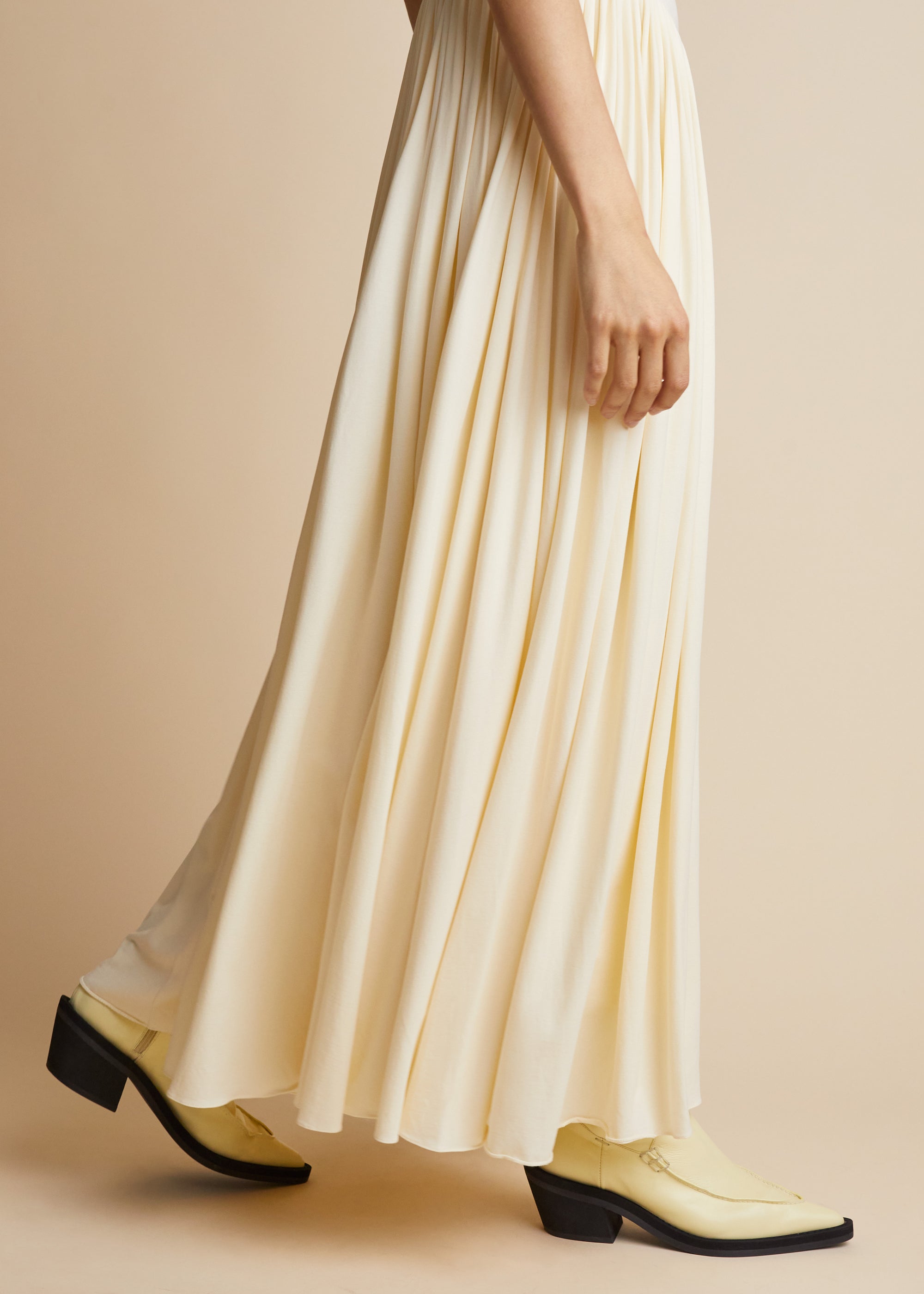 Meryl dress in silk - Cream