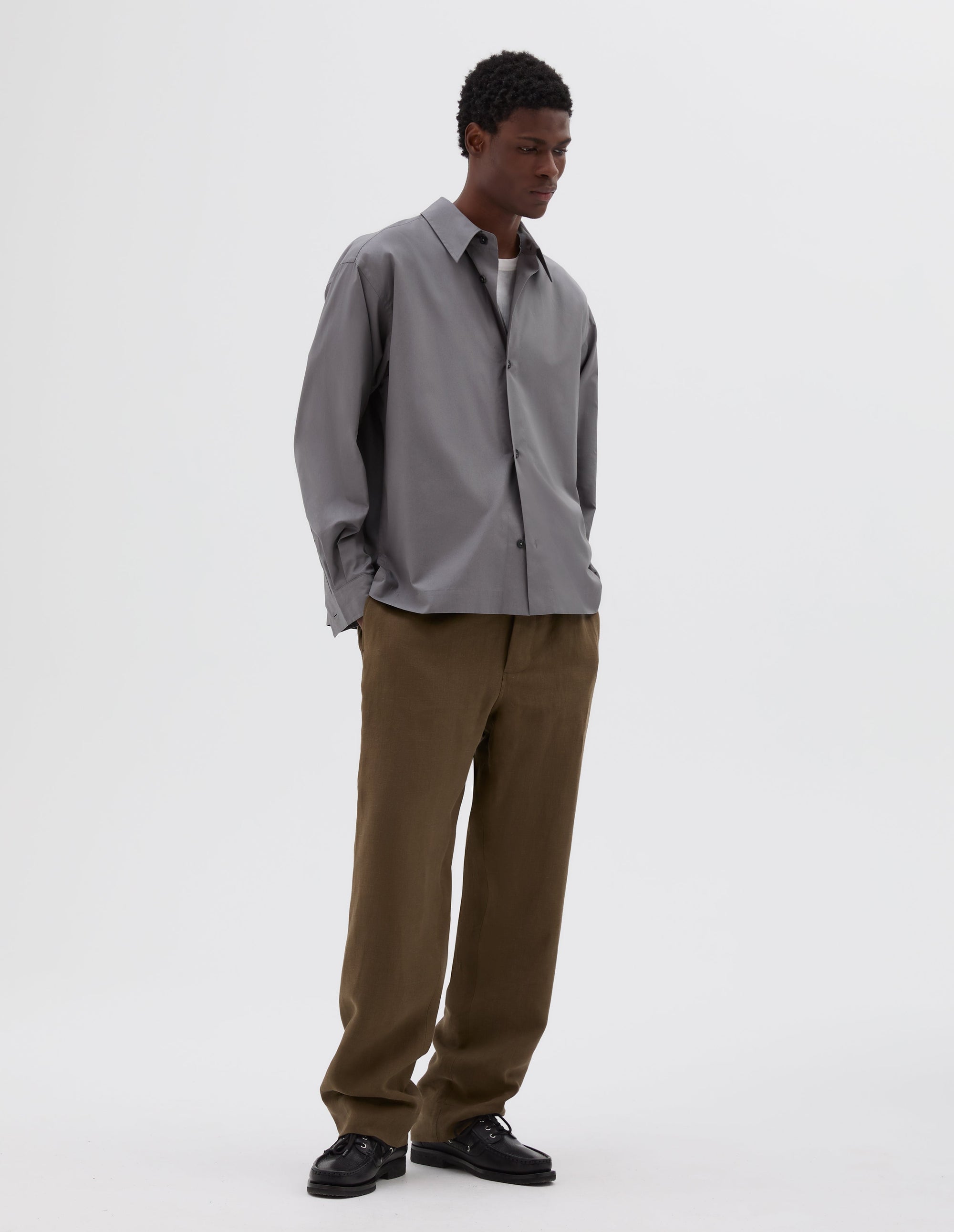 Chemise boxy minimaliste - Gray