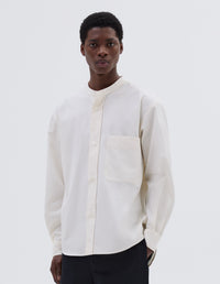 Chemise oversize sans col - Off White