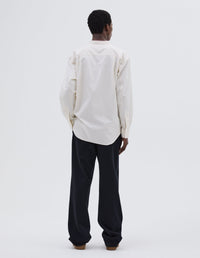 Chemise oversize sans col - Off White