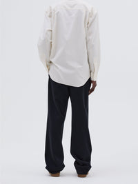 Chemise oversize sans col - Off White