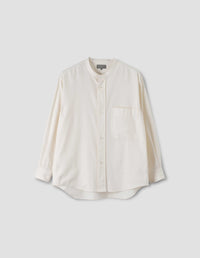 Chemise oversize sans col - Off White