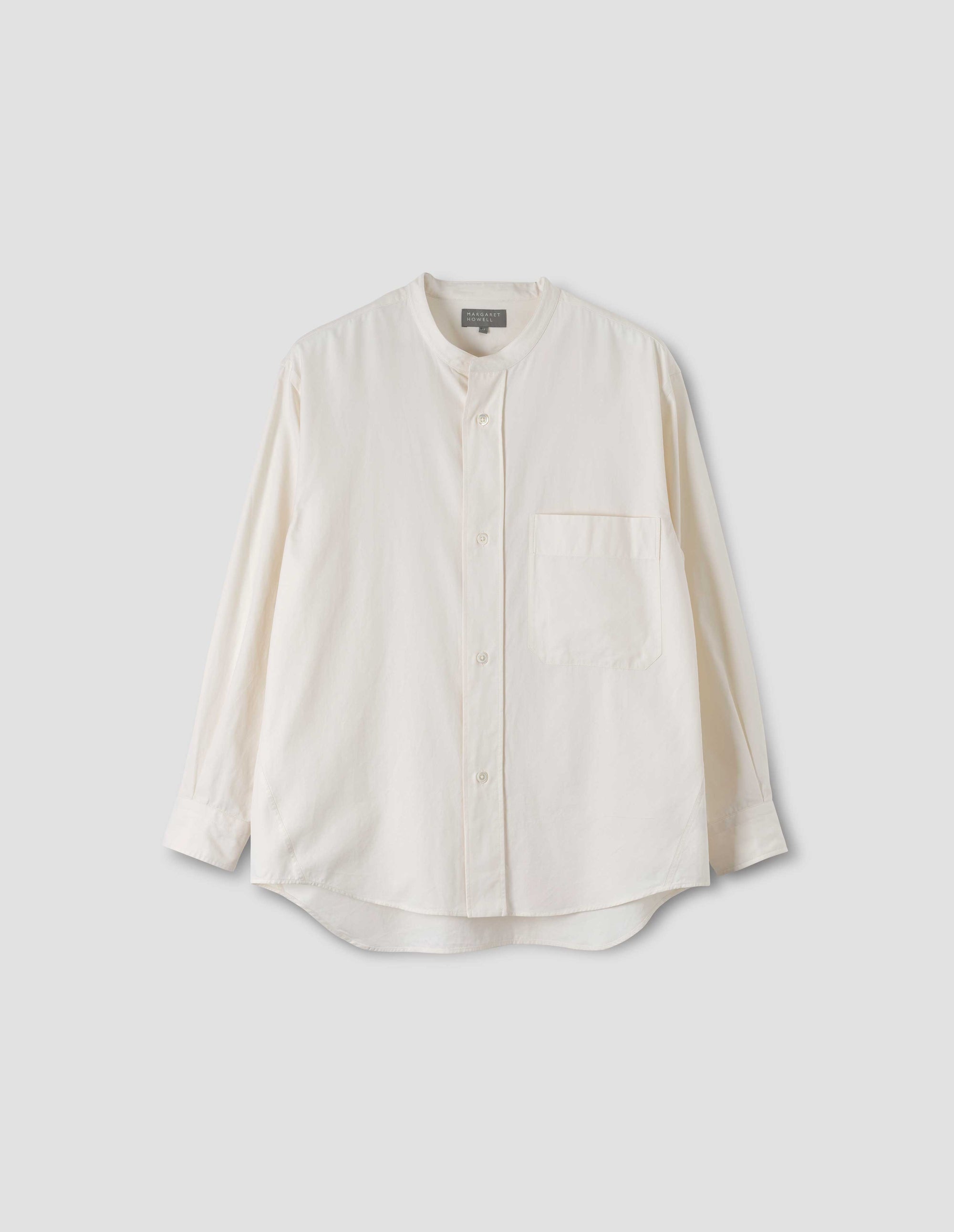 Chemise oversize sans col - Off White