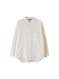 Chemise oversize sans col - Off White
