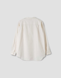 Chemise oversize sans col - Off White