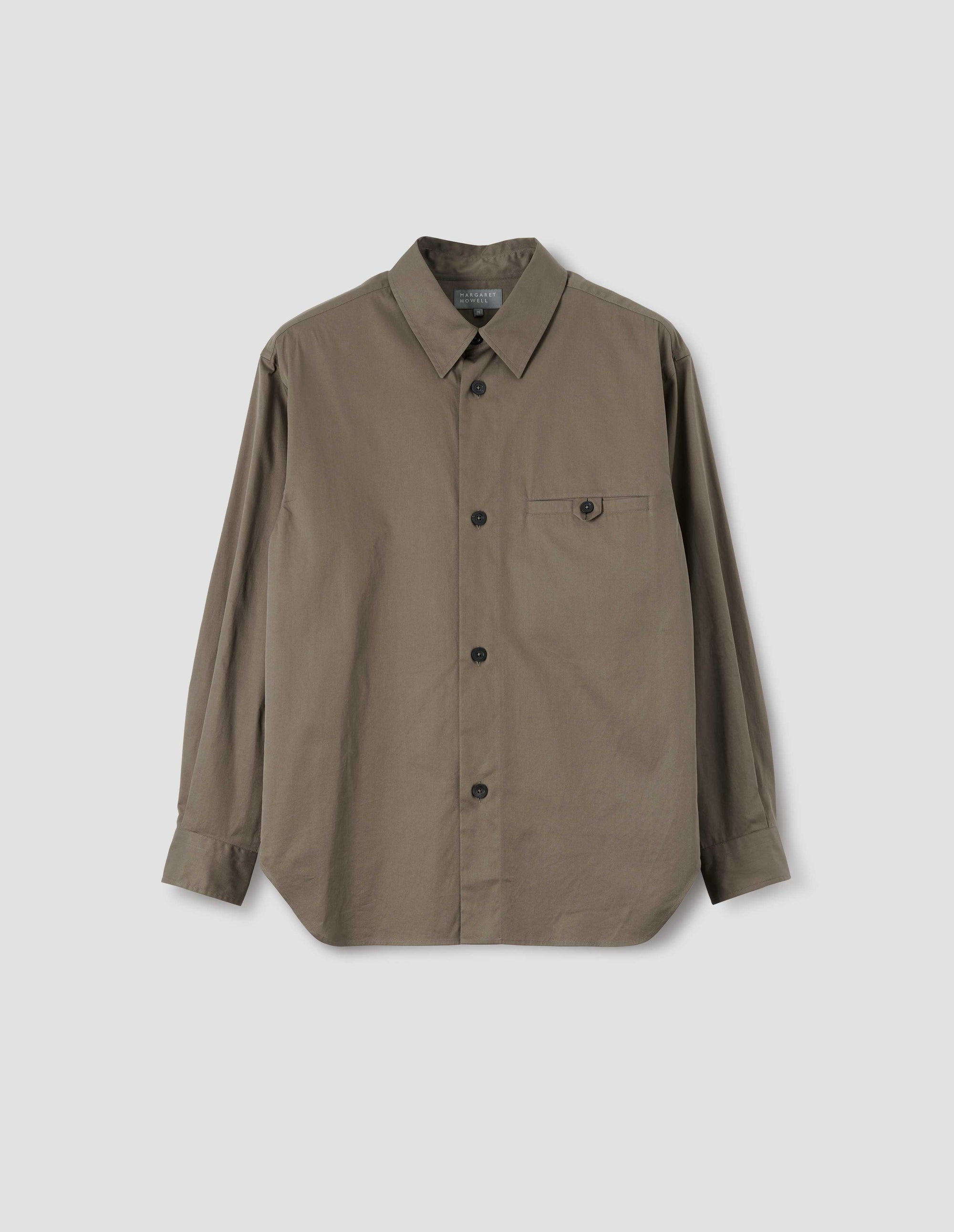 Chemise à poche à patte - Green & Brown & Beige