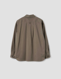 Chemise à poche à patte - Green & Brown & Beige