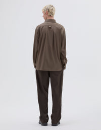 Chemise à poche à patte - Green & Brown & Beige