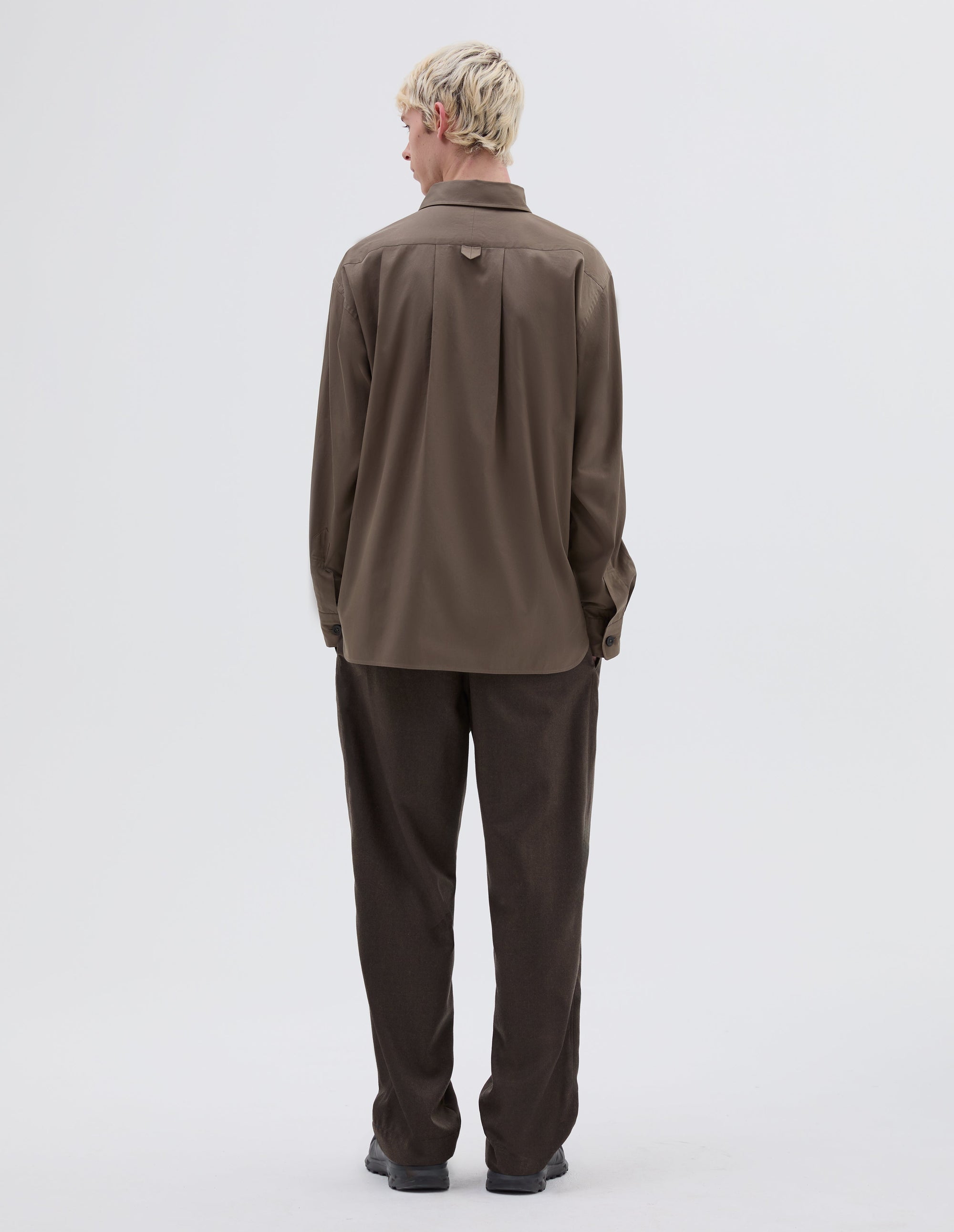 Chemise à poche à patte - Green & Brown & Beige
