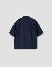 Chemise manches courtes à poche à rabat - Blue & Navy
