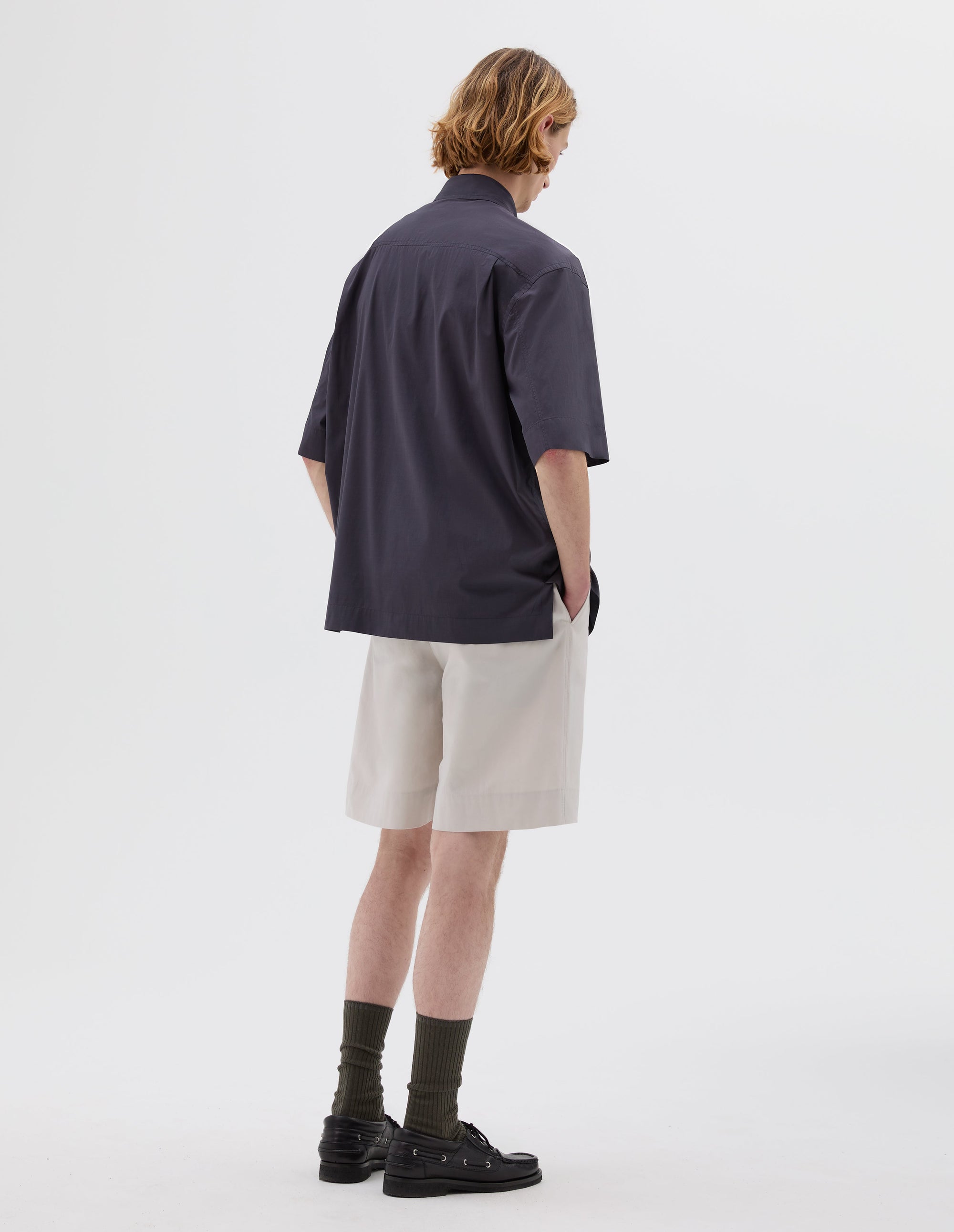 Chemise manches courtes à poche à rabat - Blue & Navy & Grey