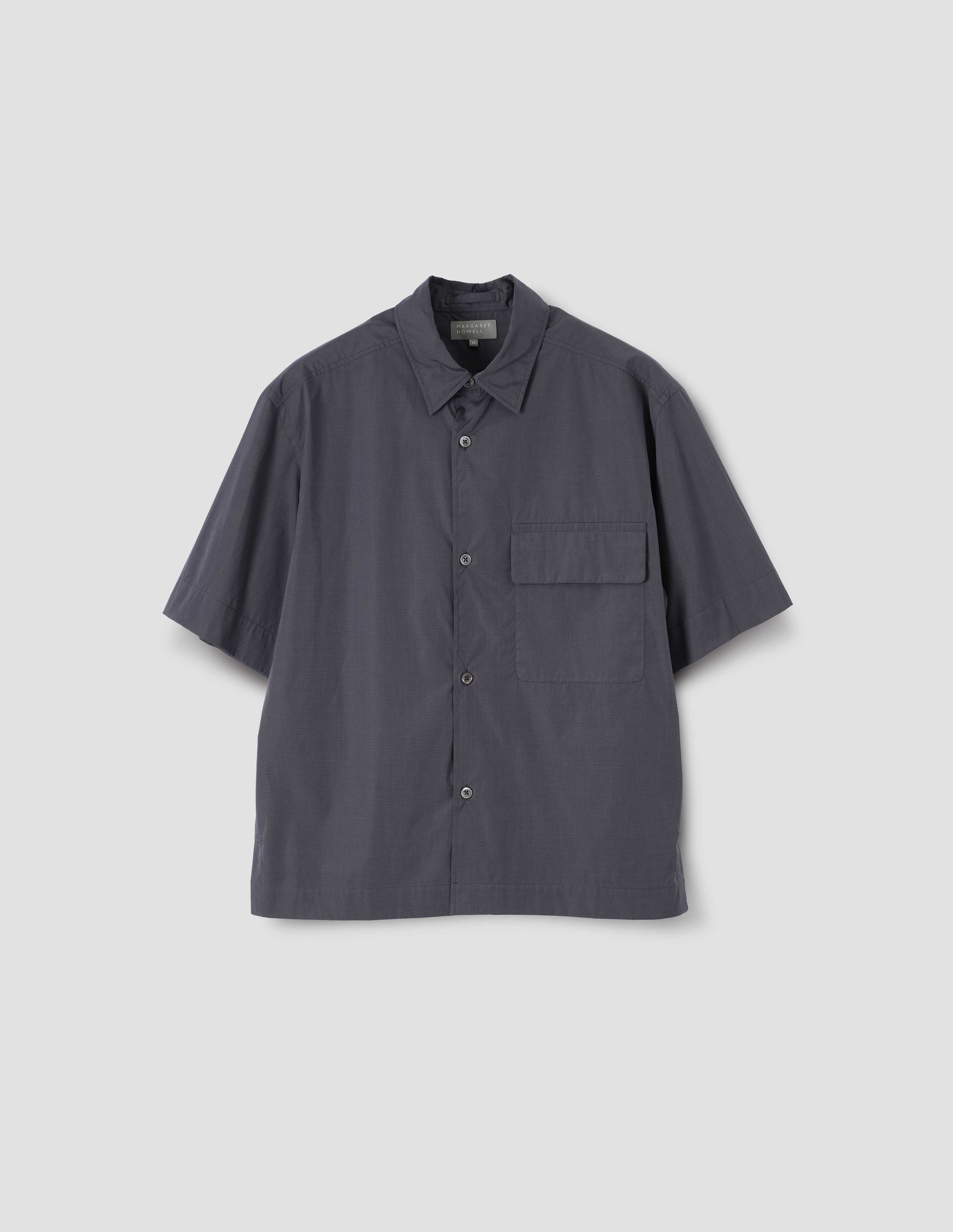 Chemise manches courtes à poche à rabat - Blue & Navy & Grey