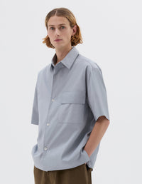 Chemise manches courtes à poche à rabat - Gray