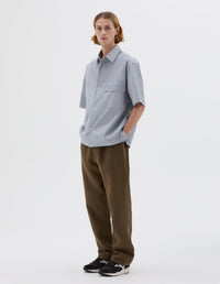 Chemise manches courtes à poche à rabat - Gray