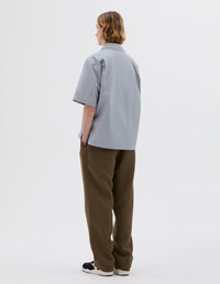 Chemise manches courtes à poche à rabat - Gray