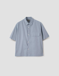 Chemise manches courtes à poche à rabat - Gray