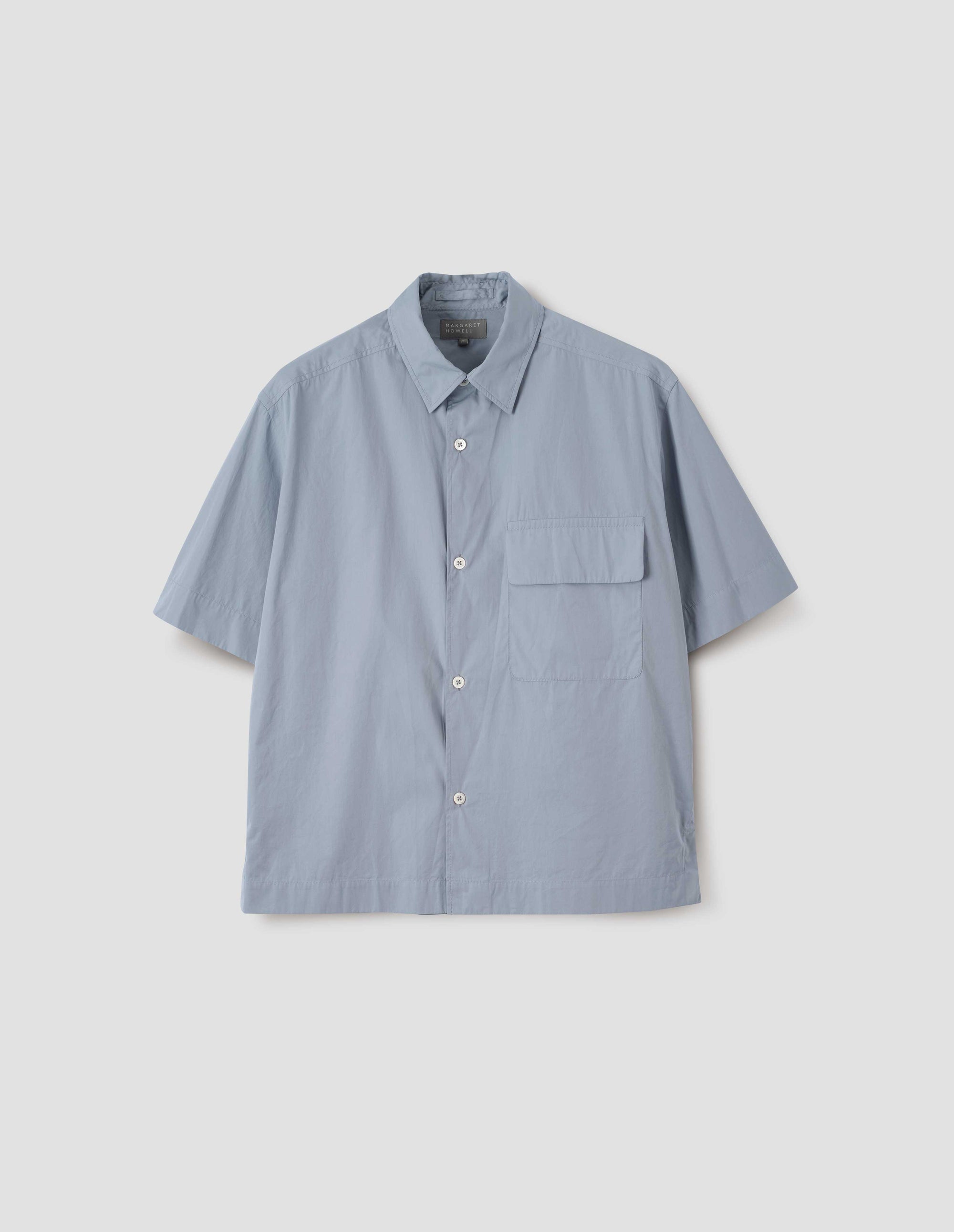 Chemise manches courtes à poche à rabat - Gray