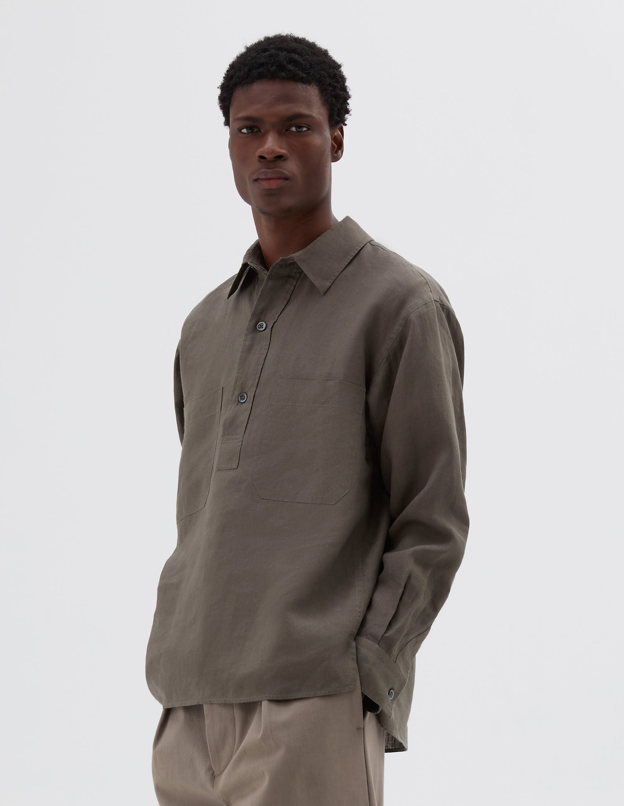 Chemise Archive à enfiler - Beige & Brown