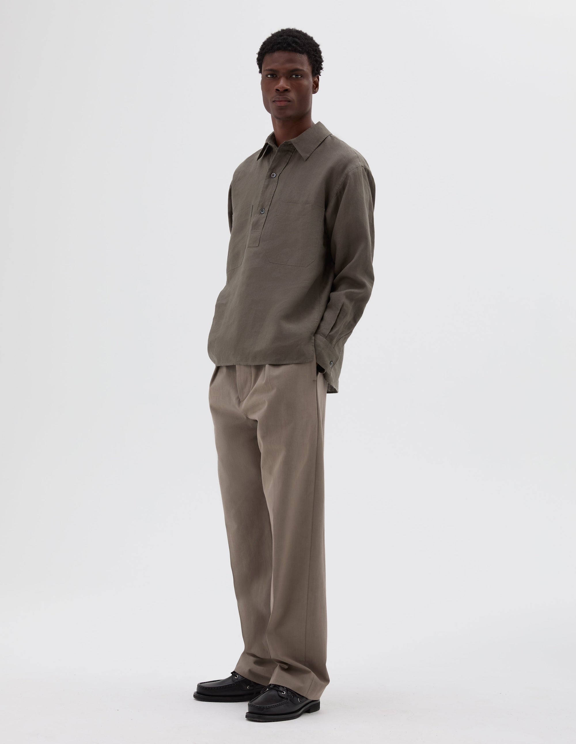 Chemise Archive à enfiler - Beige & Brown