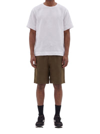 T-shirt à manches courtes en lin - White