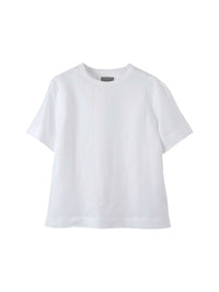 T-shirt à manches courtes en lin - White