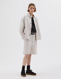 Surchemise boxy minimaliste - White