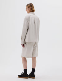 Surchemise boxy minimaliste - White