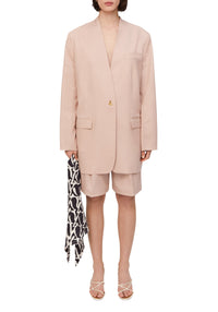 Blazer Mesina oversize en laine - Pale Rose