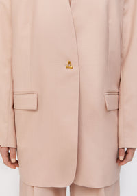 Blazer Mesina oversize en laine - Pale Rose