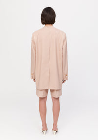 Blazer Mesina oversize en laine - Pale Rose
