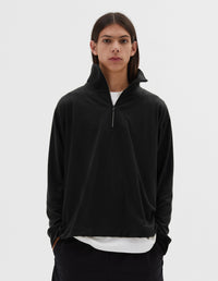 Sweat demi-zip Mizuno - Black