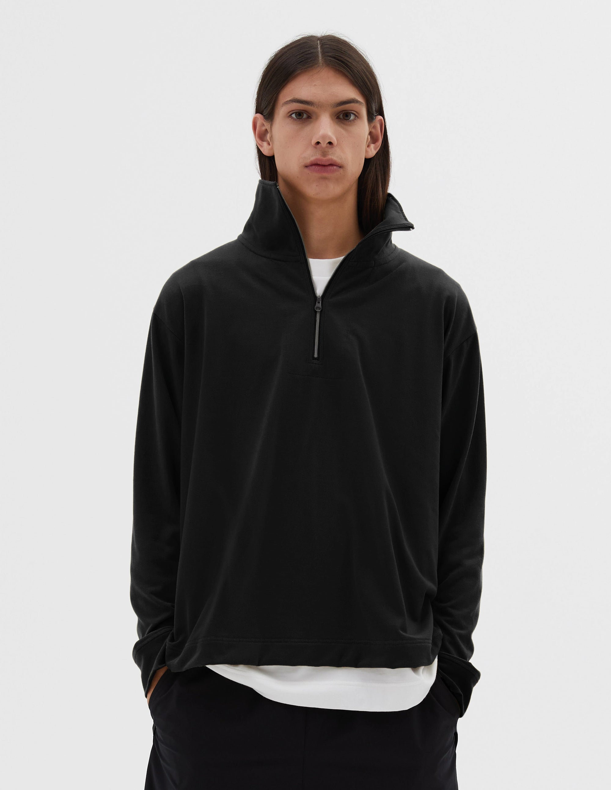 Sweat demi-zip Mizuno - Black