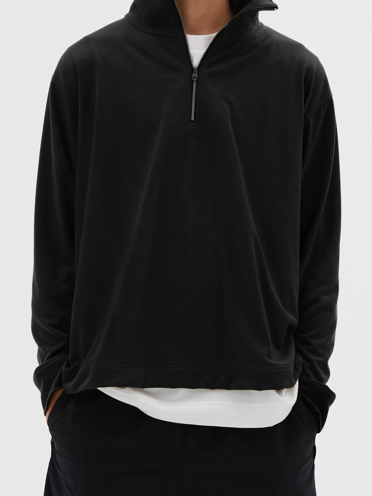 Sweat à zip Margaret Howell x Mizuno - Black