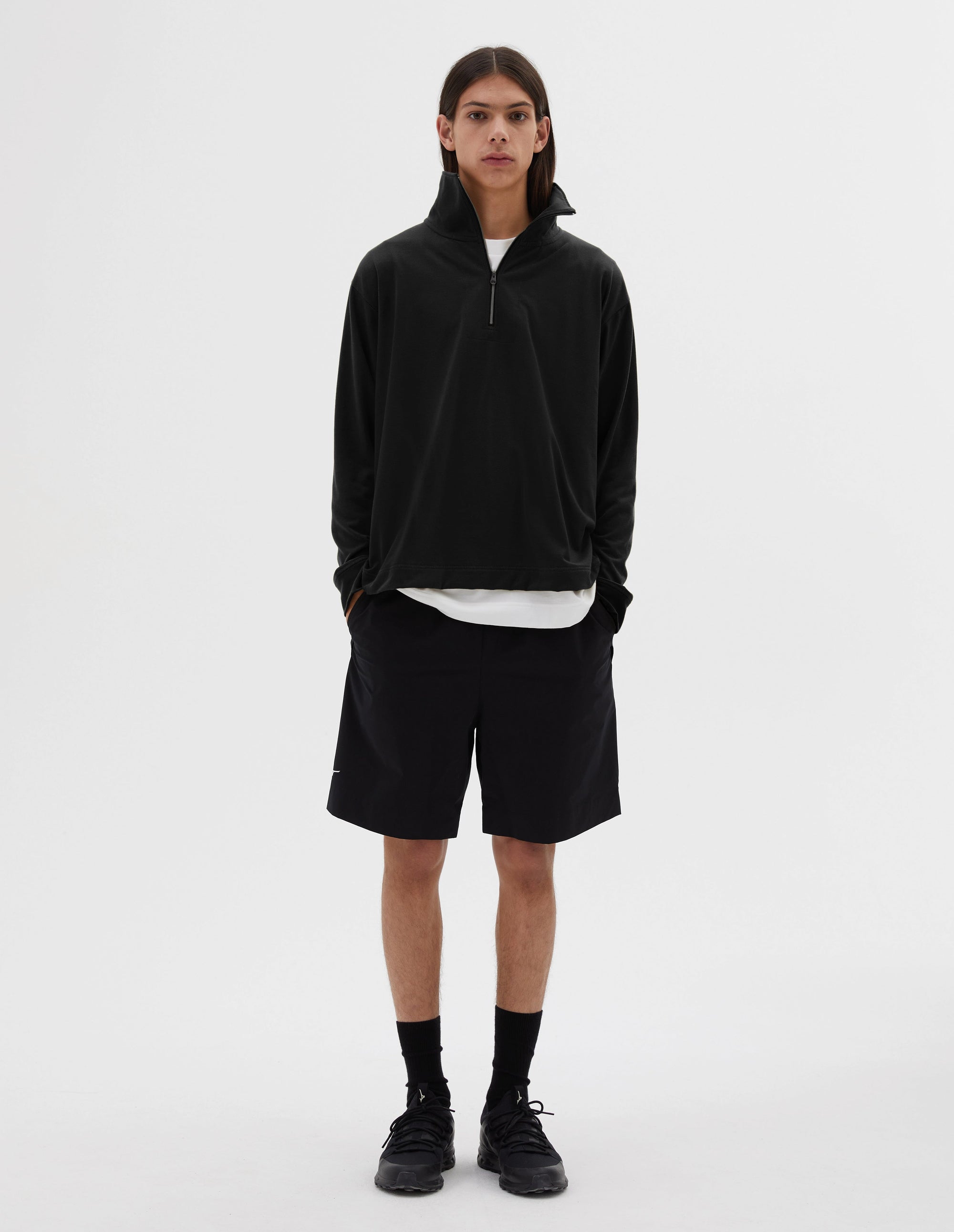 Sweat demi-zip Mizuno - Black