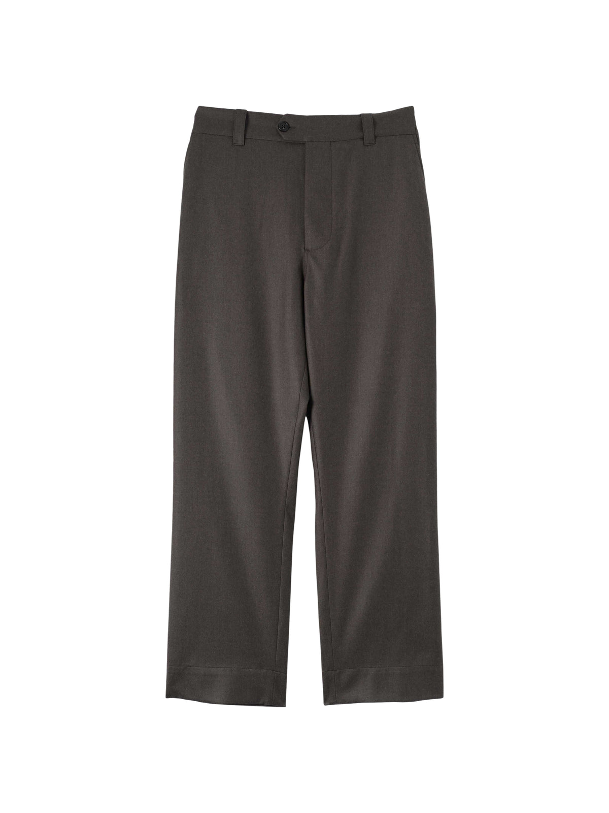 Pantalon ample à plis en laine - Tobacco