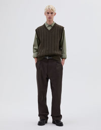Chino à jambes larges - Ebony