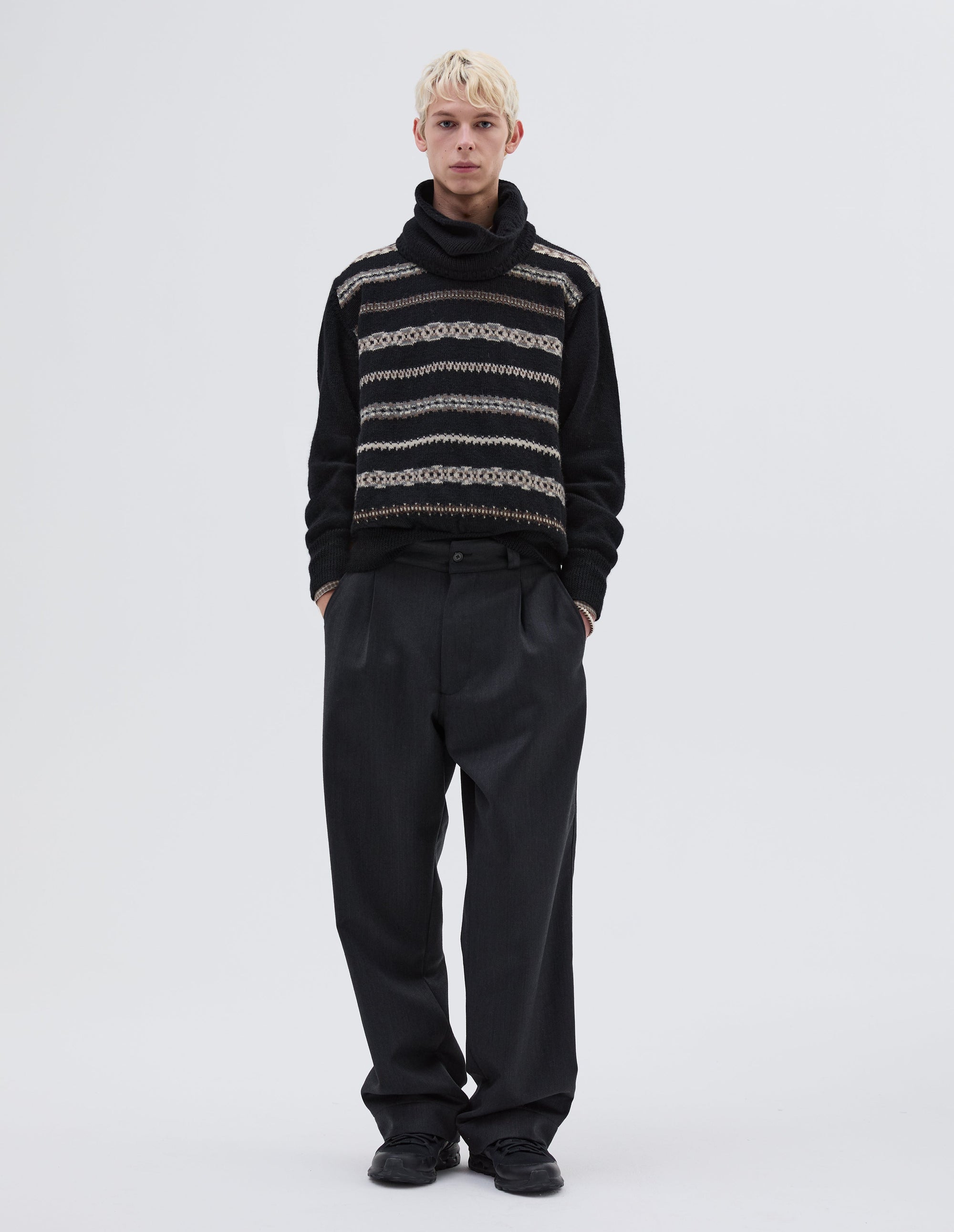 Chino à jambes larges - Charcoal