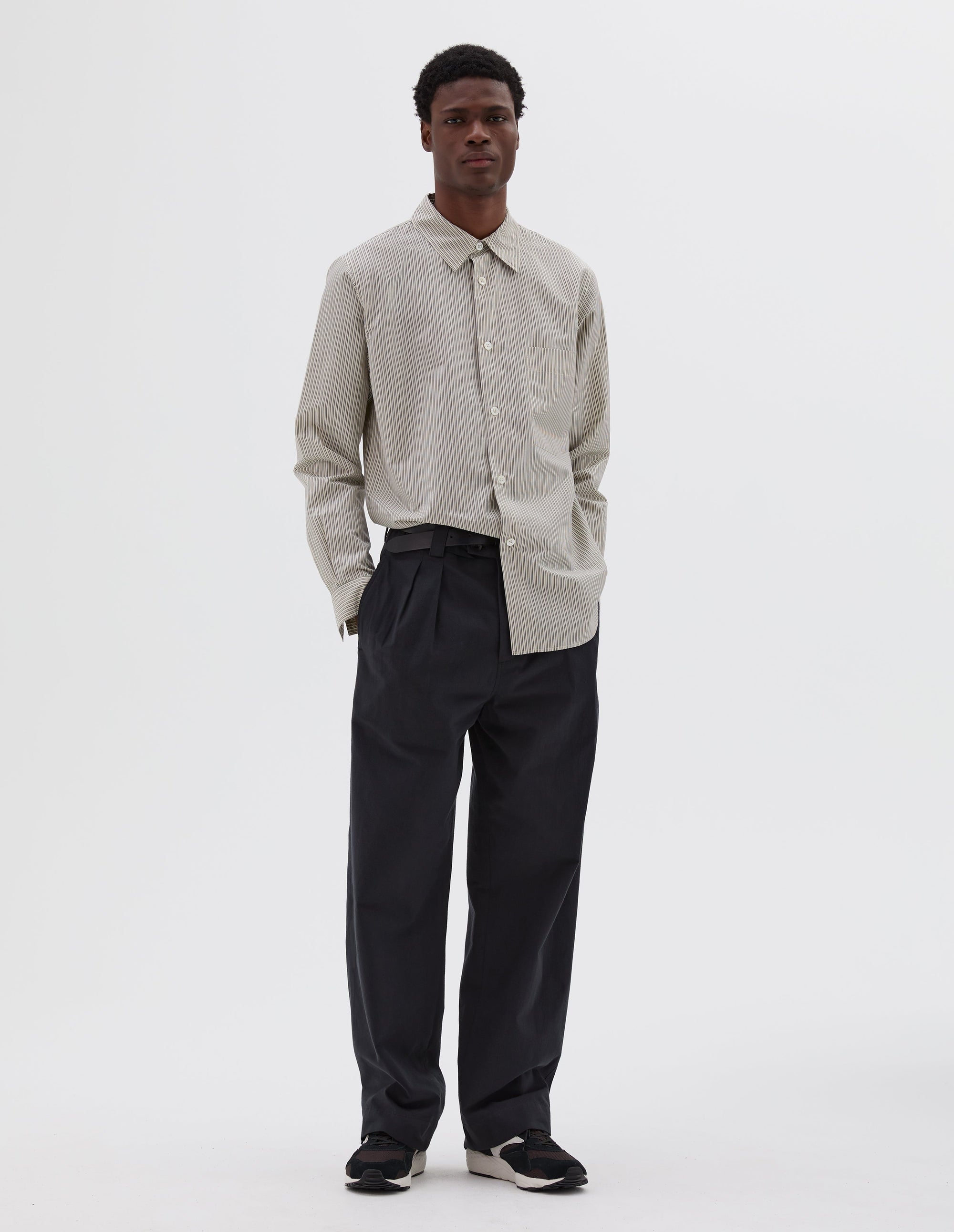 Pantalon à doubles plis - Black