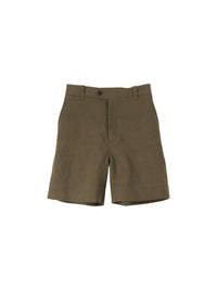 Short décontracté en lin - Brown