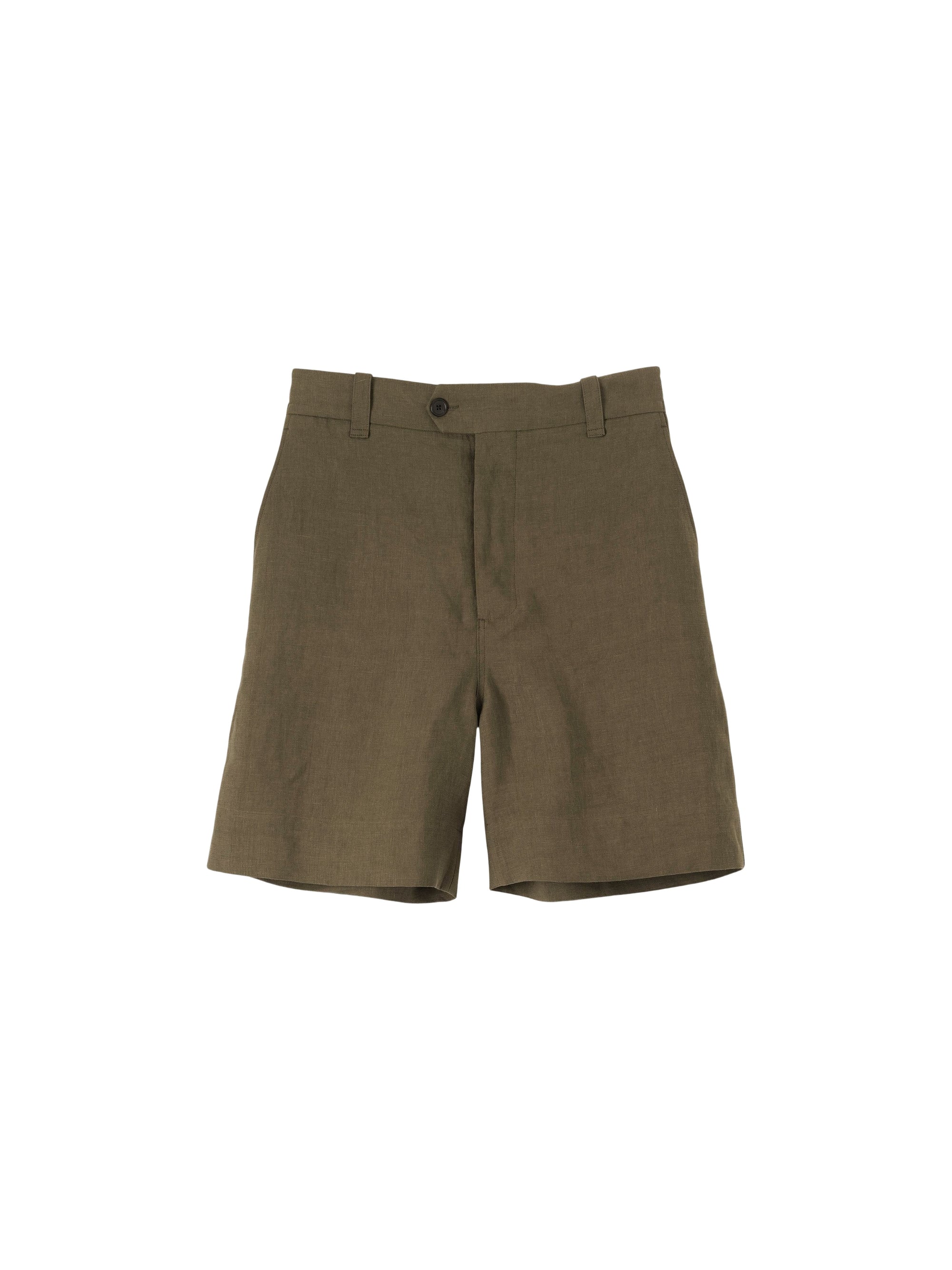 Short décontracté en lin - Brown