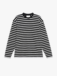 L/S RELAXED STRIPED TEEOFF WHITE/BLACK