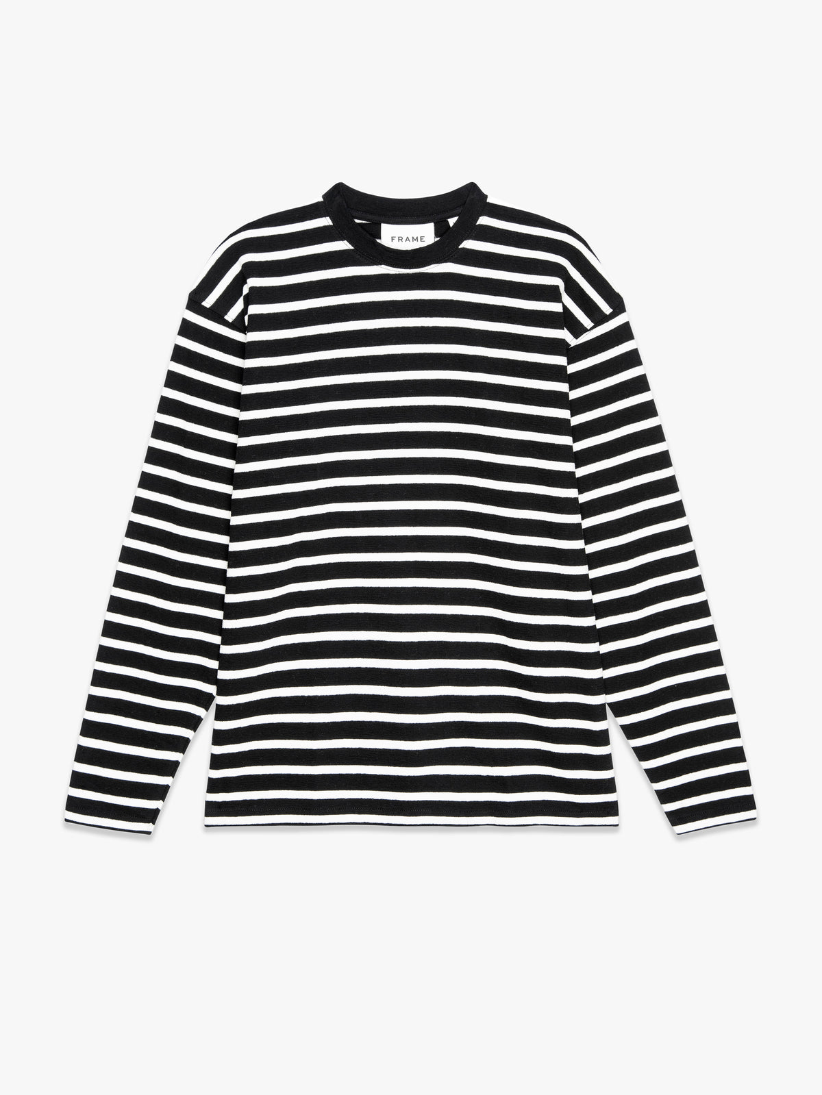 L/S RELAXED STRIPED TEEOFF WHITE/BLACK