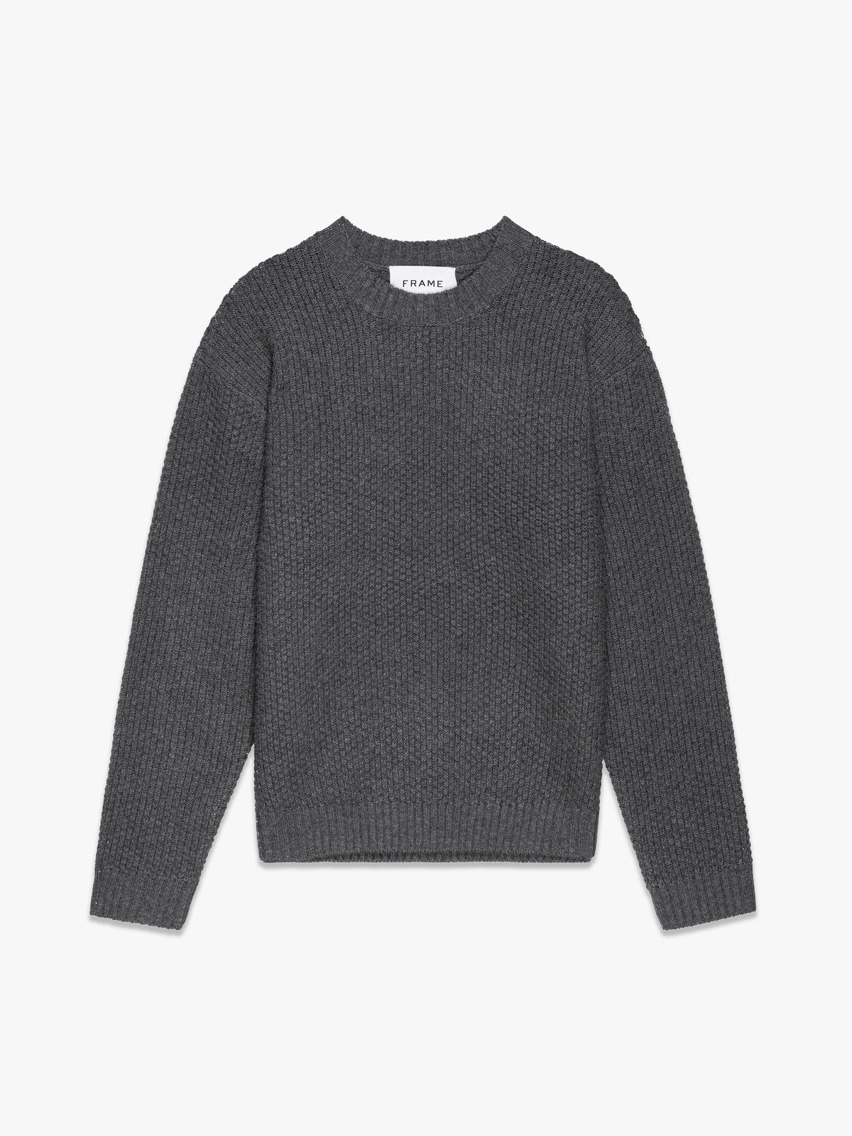 WOOL CASHMERE TEXTURED SWEATERANTHRACITE