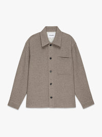 TEXTURED SHIRT JACKETLIGHT BROWN