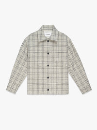 FLANNEL OVERSHIRT JACKETOFF WHITE PLAID