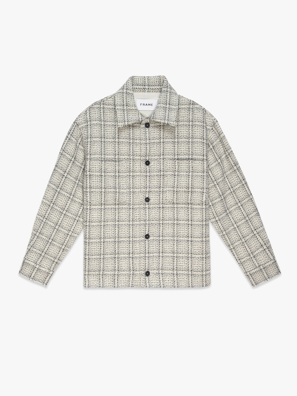 FLANNEL OVERSHIRT JACKETOFF WHITE PLAID