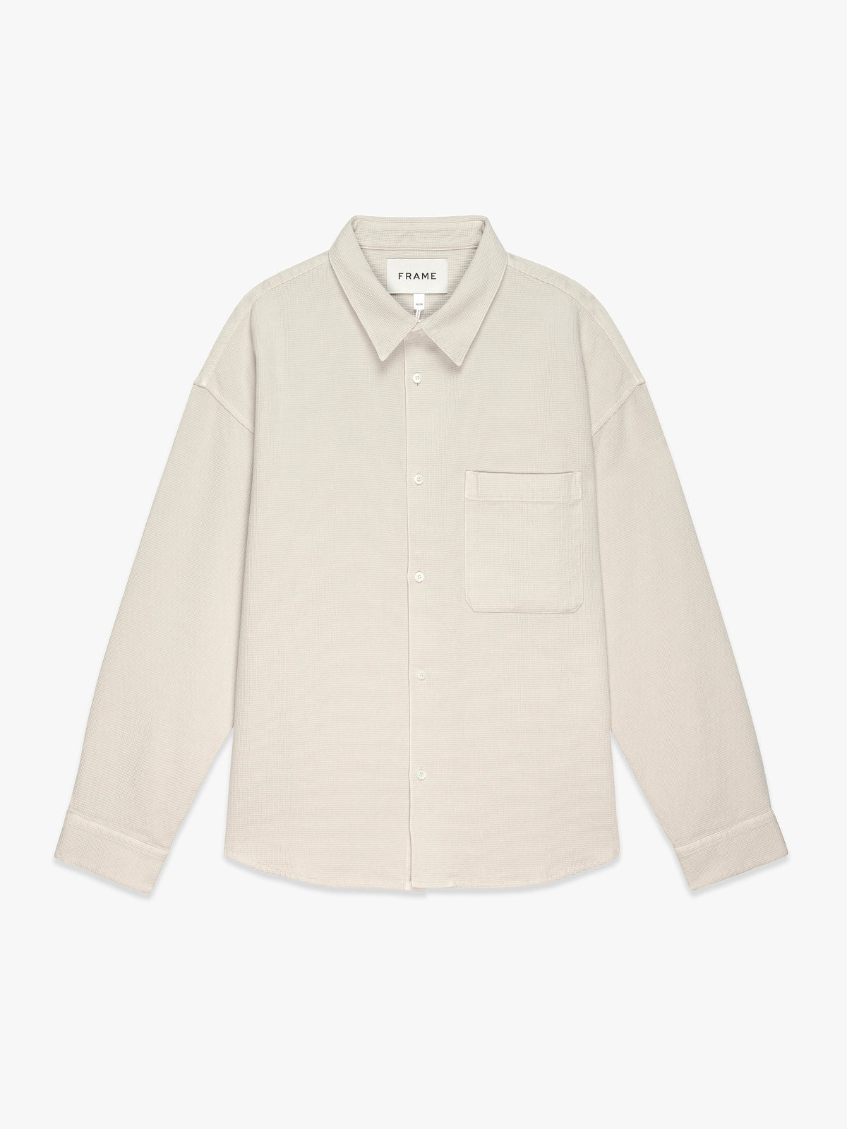 WAFFLE TEXTURED SHIRTOFF WHITE